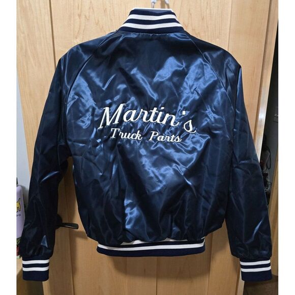 Vintage Aristo Jac Nylon Jacket Navy Blue Western Star Trucks Martins Truck Part - Picture 3 of 6